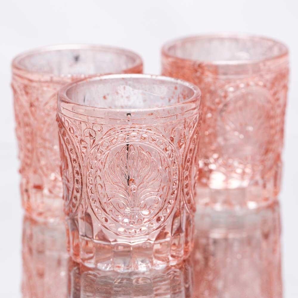 Set of 3 Primrose Rose Gold Mercury Votive Holders - Picture 6 of 6